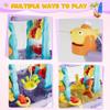 Eterfun 3-Tier Outdoor Water Sand Play Table Beach Toys, Summer Splash Activity Sensory Table Party Birthday Gift for Kids 3 4 5 6 7(Purple) view 2
