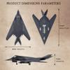 Eairsoky 1:72 Scale F117 Nighthawk Model Metal Stealth Attack Die-cast Aircraft Models for Collection or Gift view 2