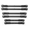 COMODO 6-Pack Aluminum Rod Arm Set with Rod Ends for 1/10 Scale Hoss 4WD RC Cars Front Rear Steering Linkage Replacement(Black) view 1