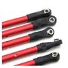 COMODO 6-Pack Aluminum Rod Arm Set with Rod Ends for 1/10 Scale Hoss 4WD RC Cars Front Rear Steering Linkage Replacement(Black) view 4