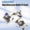 1/6 Scale Alloy Dynamic Motorcycle Model, Diecast Simulated Motorbike with Ignition Sound, LED Lights & Dual Exhaust Smoke, Mechanical Motorbike Display Model for Collectors Enthusiasts view 2