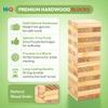 Hi-Q Tumbling Tower Blocks - 48 Piece Wooden Stacking Toy, Classic Balance Tower Game - Stack Tower Game for Kids & Adults, Family Party Fun Block Stacking Game Ages 6+ view 2