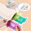 Cosblank Mahjong Rack Bag with 4 Divider Pockets Canvas Drawstring Mahjong Game Rack & Pushers Storage Bag Fits All Types of Racks Protective Sleeve for Game Night Travel(White) view 4