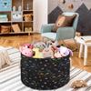 Drekrid Large Storage Baskets - Neon Black Cat Nursery Round Organizer Bin Box, Collapsible Laundry Hamper for Kids Toys, Blanket, Bedroom Living Room Home Decor, Gift Basket, 19.4"x13.3" view 4
