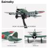 Eairsoky 1:72 Scale Aichi A3D Type 99 Val Die cast Model Japanese Navy Carried Dive Bomber Metal Aircraft Models for Collection or Gift view 3