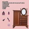 1/12 Scale Miniature Dollhouse Furniture,The Makeup Dressing Table Set view 4