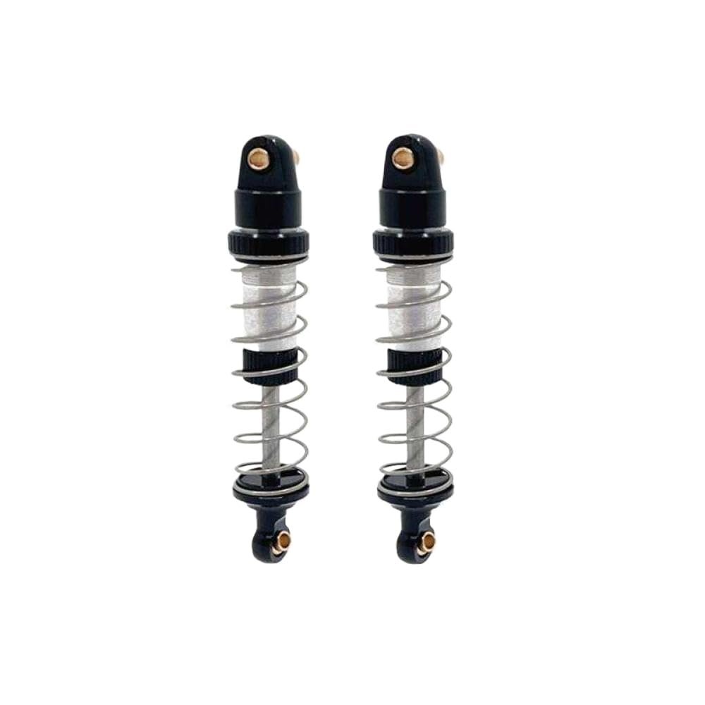 2pcs Metal Oil Shock Absorber Damper Compatible With H12Y H12Y+ 1/12 Scale RC Crawler Car Upgrade Parts(Black)