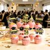 24PCS 2026 Graduation Cupcake Toppers, Class of 2026 Graduation Party Cake Decor Supplies, 2026 Graduation Cake Topper for University, College,High School, Middle School, Kindergarten(Style-1) view 3