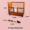 1/12 Dollhouse Furniture Wooden Bed Set for Mini House Decoration view 2