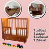 1/12 Dollhouse Furniture Wooden Bed Set for Mini House Decoration view 3