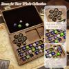 DND Dice Box with Rolling Tray - Solid Acacia Wood Magnetic Closure Storage Case for 8-10 Sets, Portable Travel Dice Holder Compatible with Standard & Metal Dice - DND Dice Box, Wooden Dice Tray view 3