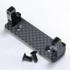 RC car Components Compatible with Axial for Wraith 90048 1/10 RC Car Upgrade Parts Alu Alloy Servo Mount Carbon Fiber Pattern Skid Plate Set view 3
