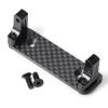 RC car Components Compatible with Axial for Wraith 90048 1/10 RC Car Upgrade Parts Alu Alloy Servo Mount Carbon Fiber Pattern Skid Plate Set view 4