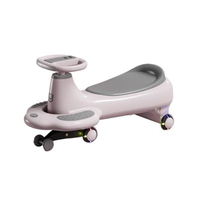 Twist car Wiggle Car for Kids with Pedal Indoor/Outdoor Ride On Toy Music Speaker Rear Flash Wheels for Ages 3 and Up Ride on Toy(Pink)
