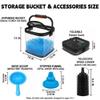 KTAB Foldable Gel Ball Ammo Bucket & Speed Loader Kit, Large Capacity Gel Blaster Ammo Storage Container with Mesh Drainage, Portable Ammo Organizer for Gel Ball Blaster Accessories view 2