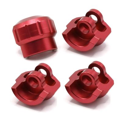 RC Cars Parts For Arrma 1/7 1/8 4pcs Metal Shock Cap Protector Absorber Protection Cover AR330492 RC Car Upgrade Parts Accessories(Red)