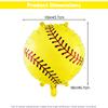 10Pcs 18 Inch Softball Balloons, Softball Shaped Foil Mylar Balloons, Softball Party Decorations for Birthday Senior Night Sports Theme Party Supplies view 2