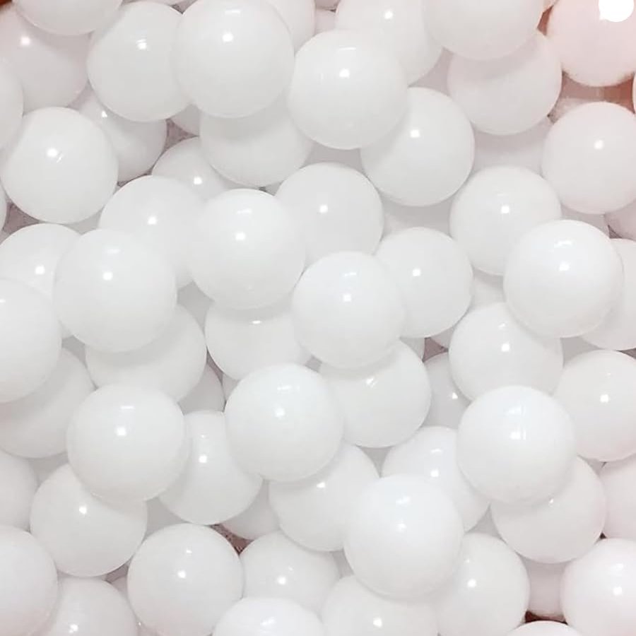 Dekeyoo Ball Pit Balls for Kids & Dogs Cats Pack of 100 - BPA Free, Crush Proof Plastic Balls for Ball Pit, Tent, Children's Toy Balls for Party, Ocean Balls 2.15 Inch White
