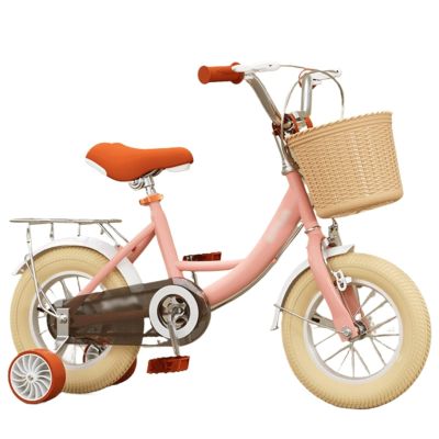 Twist car Bike for 3-12 Years Children Bicycles with Training Wheels Basket Doll Seat Coaster Brake Ride on Toy(12inch)