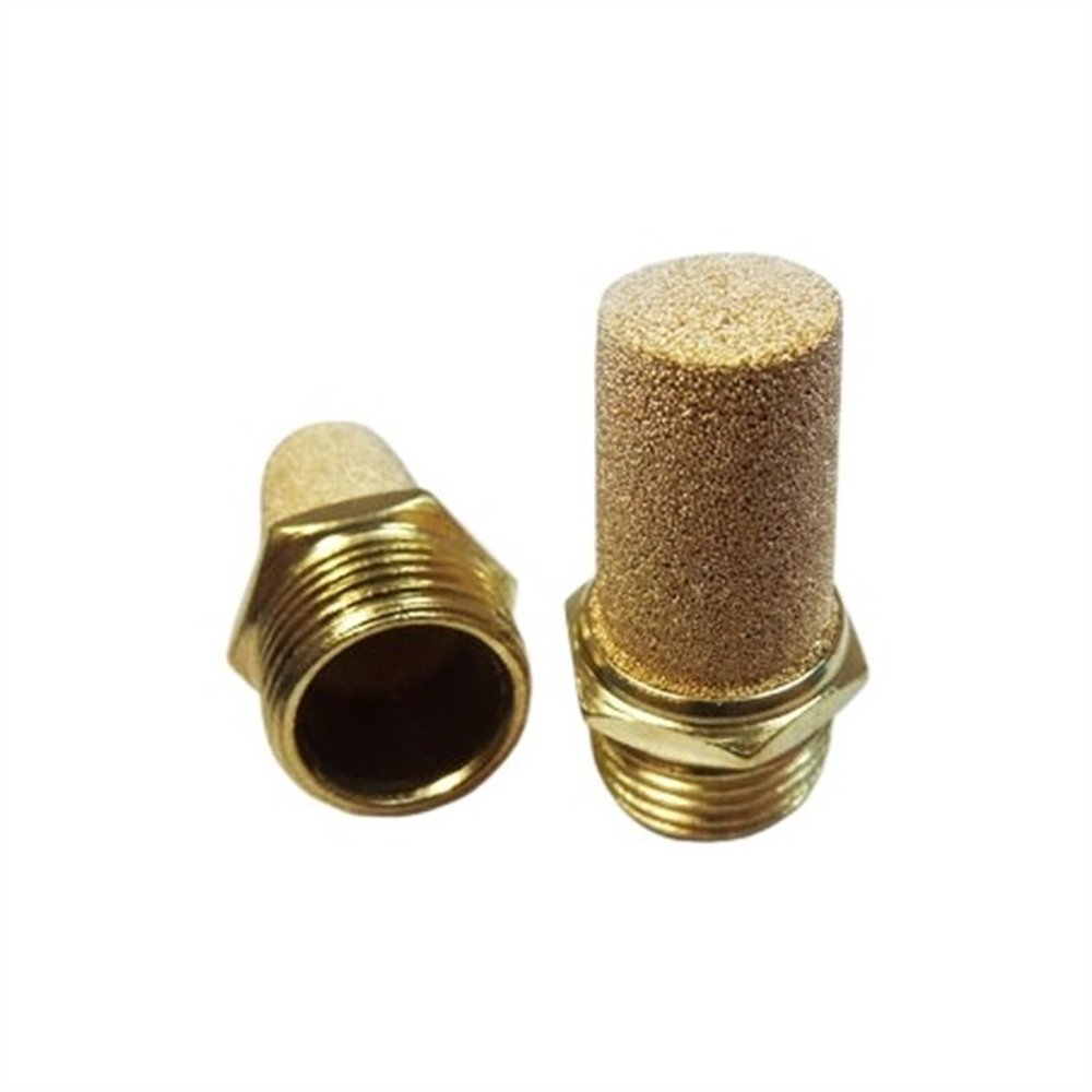 10Pcs/Lot Pneumatic Solenoid Valve Copper Muffler BSL-01,Thread 1/8" Copper Muffler Exhaust Vent