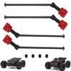 Front &Rear CVD DriveShaft + Wheel Hex Nuts Upgrades Part for Arrma 1/5 KRATON 8S BLX,Outcast 8S BLX (Black+Red) view 1