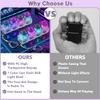 2 Pcs Keyboard Fidget Tool, Fidget Keychain Keyboard with LED Lights,Heart Shape Keyboard Clicker Fidget Light Up, Loud Decompression Button Finger Clicker Stress Relief Device 4-in-1 for Adult view 3