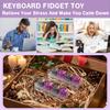 2 Pcs Keyboard Fidget Tool, Fidget Keychain Keyboard with LED Lights,Heart Shape Keyboard Clicker Fidget Light Up, Loud Decompression Button Finger Clicker Stress Relief Device 4-in-1 for Adult view 4