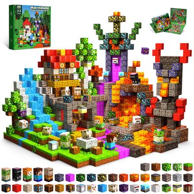200PCS Magnetic Blocks, Magnetic Building Cube Set for Kids Ages 3+, Constructions STEM Stacking Tiles Toy Building Birthday Gifts for Boys Girls