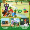 200PCS Magnetic Blocks, Magnetic Building Cube Set for Kids Ages 3+, Constructions STEM Stacking Tiles Toy Building Birthday Gifts for Boys Girls view 4