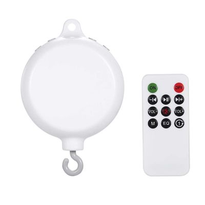 Baby Crib Toy, Rotary Crib Bed Toy Musical Mobiles Music Box Remote Control Movement Bells for Kids with USB Line