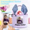 Personalized Easter Basket, Custom Easter Basket with Name and Photo view 3