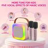 SECULEAD Mini Karaoke Machine for Kids Teen Adults with 2 Wireless Microphones and LED Lights, Bluetooth 5.3 Connectivity, Toys for Party, Home, Gifts for 4 5 6 7 8 9 10 11 12+ Years Girls Boys view 2