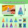 12Pcs Mini Spiral Cone Pyramid Fidget Toy, 3D Printed Impossible Cone Passthrough, Mini Vortex Thread Illusion Desk Deco, Anxiety & Stress Relief, Gift for Adults & Kids (Mix-12 PCS) view 4