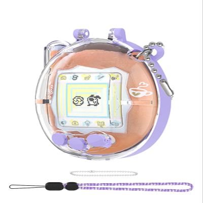 Case for Tamagotchi Connection,BOVUGAC Fully Wrap PC Protective Shockproof Cover for Tamagotchi Connection Accessories.Clear Purple