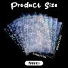 100 PCS Photocard Sleeves, 2.4x3.5inch Laser Flashing Card Sleeve Holder Rainbow Star Heart Flower Cards Protector Holographic Card Sleeve Microns Ultra Thick Sleeves Mini Photo Cards view 2