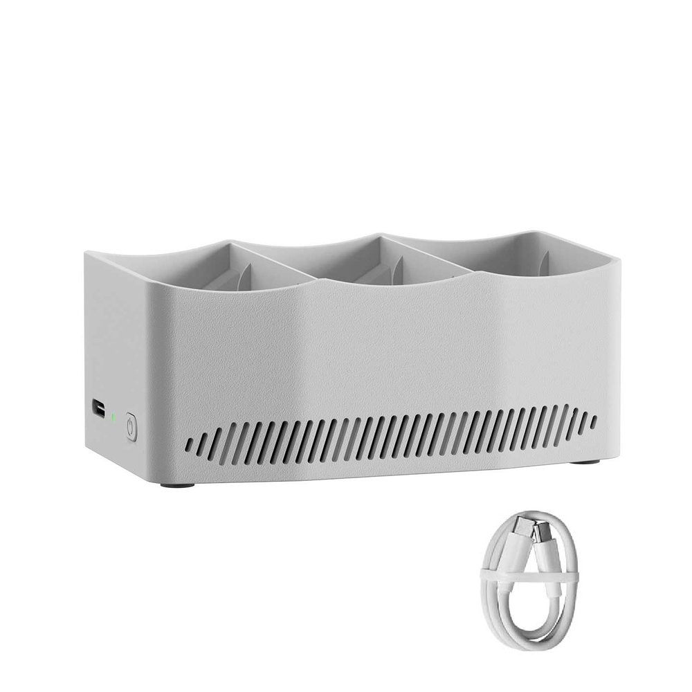 XBERSTAR 65W Fast Charging Hub Compatible with DJI Flip 3 Slot Fast Charger with USB-C Output in About 86 Mins Full Charge