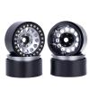 1.9 Beadlock Wheels for 1/10 RC Crawler, Aluminum 1.9 RC Wheel Rims with 12mm Hex, Metal Beadlock Wheel Set for 1/10 RC Rock Crawler, 4PCS (Titanium) view 1