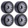1.9 Beadlock Wheels for 1/10 RC Crawler, Aluminum 1.9 RC Wheel Rims with 12mm Hex, Metal Beadlock Wheel Set for 1/10 RC Rock Crawler, 4PCS (Titanium) view 3