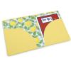 AmazingSpark Mahjong Card Sleeve, 11.25 x 7 Inches Large Folio Holder with Elegant Floral Print Lining for Mahjong Scorecard Cards Protective Cover Mahjongg Accessories (Yellow,Lemon) view 1