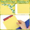 AmazingSpark Mahjong Card Sleeve, 11.25 x 7 Inches Large Folio Holder with Elegant Floral Print Lining for Mahjong Scorecard Cards Protective Cover Mahjongg Accessories (Yellow,Lemon) view 3