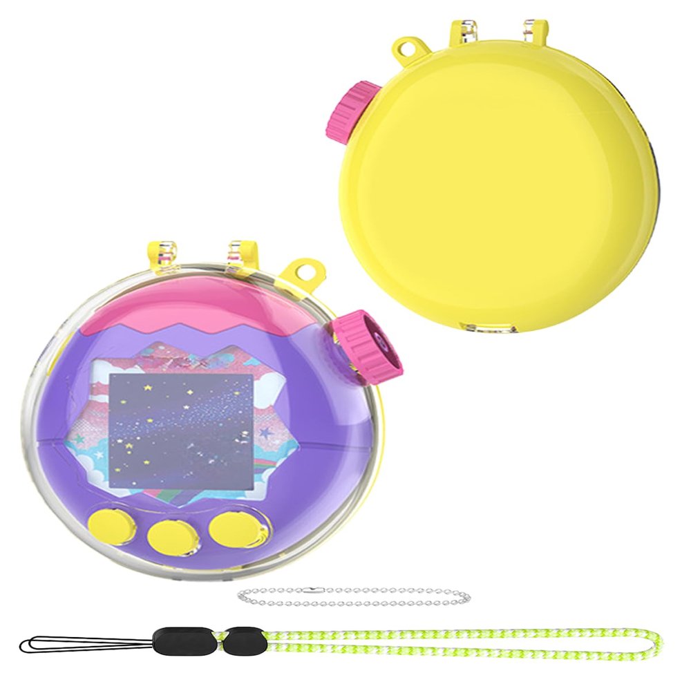 Compatible with Tamagotchi Paradise,UYRUREL Premium Skin-Friendly PC Material Case for Tamagotchi Paradise,Shock-Absorbing and Anti Drop Comprehensive Protection,Yellow