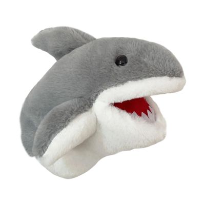 DuskHaven Shark Hand Puppet, Interactive Simulation Toy with Glove, Birthday Gift, Grey
