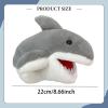 DuskHaven Shark Hand Puppet, Interactive Simulation Toy with Glove, Birthday Gift, Grey view 3