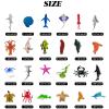 YOOHUA 96PCS Ocean Sea Animal Figures, Assorted Mini Vinyl Plastic Animal Toy Set, Realistic Under The Sea Life Figure Bath Toy for Child Educational Party Cake Cupcake Topper,Valentines Day Gift view 2