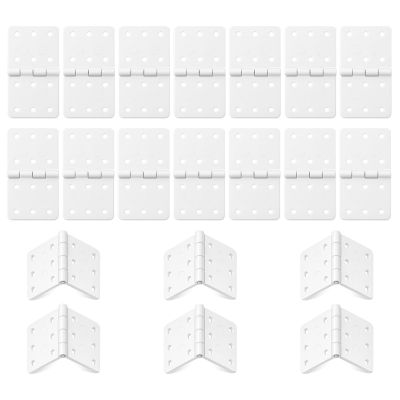 20 Pcs RC Plane Hinges, Nylon Hinges Remote Control Aircraft Hinge RC Plane Parts Small Hinge for Fixed Wing Model Airplane Square Loose-Leaf