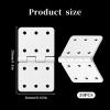 20 Pcs RC Plane Hinges, Nylon Hinges Remote Control Aircraft Hinge RC Plane Parts Small Hinge for Fixed Wing Model Airplane Square Loose-Leaf view 2