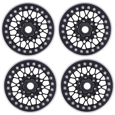 4Pcs Aluminum Alloy RC Wheel Hubs with 12mm Adapter for Hsp Scx10 1/10 RC Car, CNC Machined Durable Hub Set for Off - Road Remote Control Vehicles