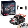 Hylukon Mini RC Drift Cars, Tabletop Drifting RC Car with Real Time Camera Transmission, Dynamic Light and Sound Effects, Remote Controlled Drift Car with Follow and Escape Modes (Black) view 1