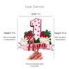 Strawberry Cake Topper Personalized with Name and Age, Custom Berry First Birthday Decorations, Red and Pink Strawberry Party Supplies for Girls, Personalized Non Edible Birthday Cake Decoration view 3