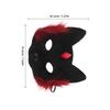 BESPORTBLE Plush Half Face for Women, Cosplay Cat Eye Party Mask, Halloween Masquerade Costume Accessory for Dance and Dress-up view 2